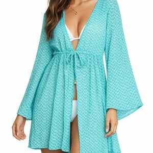 Jones New York Teal Swim Coverup Size Large
